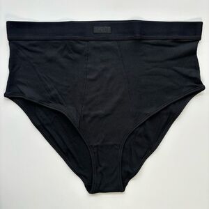 Skims Cotton Rib High Waist Brief - Soot - 4x